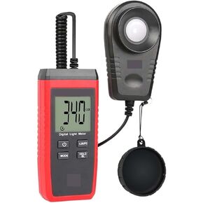 Digital Illuminance Light Meter Tester, Digital Light Meter Lux/FC Meters Luminometer Photometer 200,000 Lux Luminometer Photometer Measure Tester for Set Design, Factory, Office or Home use