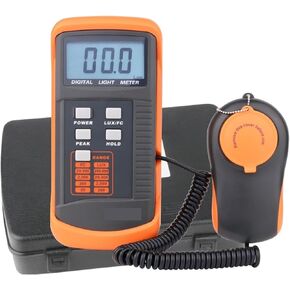 Digital Illuminance Light Meter Tester, Digital Lux Meter 200,000 Lux Digital LCD Light Meter Measuring Tools Max Min Illuminometers Photometer for Set Design, Factory, Office or Home use