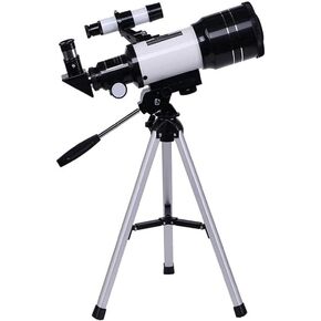 Refractor Telescope for Kids & Beginners, 300mm Focal Length, Adjustable Stand & Eyepieces for Moon & Planet Viewing