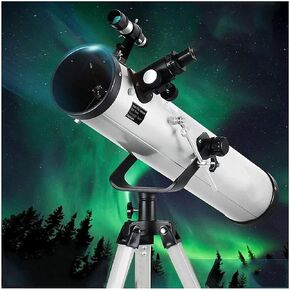 76mm Reflector Telescope for Beginners & Kids, Adjustable Tripod, 175X Magnification, Ideal Stargazing Astronomy Gift for Adults & Children