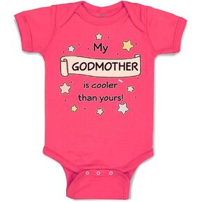 Cute Rascals Baby Bodysuit My Godmother Is Cooler than Yours Funny A Boy & Girl Baby Clothes Cotton