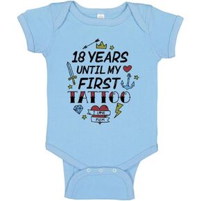 TATY Kids 18 Years Until My First Tattoo Baby Infant Bodysuit