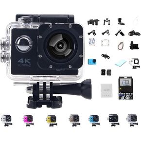 Roamix Vision 4k Camera, Roamix Vision+ 4k, HD Waterproof Outdoor Underwater Cameras, Outdoor Waterproof Sports Camera, 4K WiFi Diving Sports (Silver Gray,64GB)