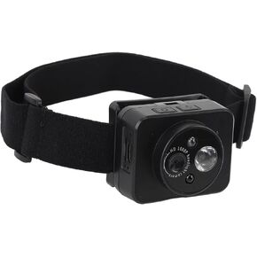 Head Mounted Action Camera, 2MP 1080P LED Headlamp Wearable Body Video Camera, 45° Adjustment Camcorder with Elastic Headband, for Night Outdoor Sports