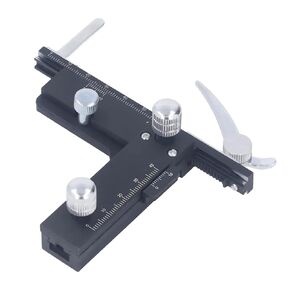 Lab Microscope Parts Microscope Movable Caliper Ruler Accessory High Accuracy Mechanical Stage X-Y Moveable Stage Caliper with Scale fit for Microscope(Triangle Type)