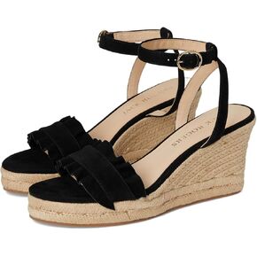 Jack Rogers Women's Rozette Ruffle Wedge-Suede Espadrille Sandal