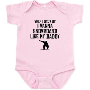 CafePress Snowboard Like My Daddy Body Suit Cute Infant Bodysuit Baby Romper