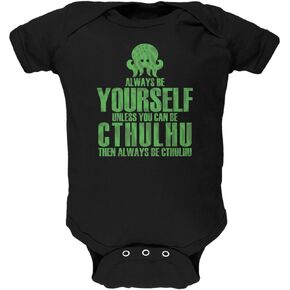Old Glory Always Be Yourself Cthulhu Black Soft Baby One Piece - 0-3 Months
