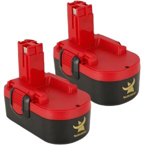 2 Packs 2.5Ah NiMH Compatible with Bosch 18V Battery Replacement (Real Capacity Label) 18 Volt Drill Ni-MH Batteries BAT025 BAT180 AL2425DV AL1411DV
