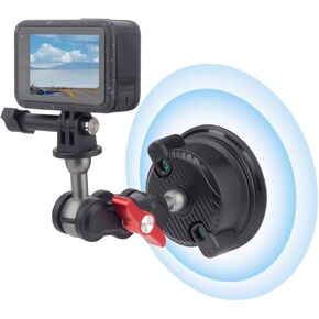 Camera Suction Cup Mount with Ball Head Magic Arm, Universal 360° Car Mount for Windshield, Dashboard, Vacuum Suction Cup Mount Compatible with Go pro Hero 13/12, Osmo Action 5 Pro, Insta 360 (SJ005)
