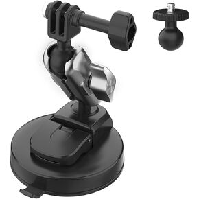 Suction Mount for GoPro, Car Mount Suction Cup Outside Window Windshield Inside Dash Dashboard Attach Holder for DJI Action 5 Pro Osmo Pocket 3 Insta360 X5 X4 Go 3s Ace Pro 2 Mounts Accessories