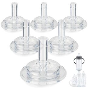 حلمات كوب القش Sippy لكوب Sippy النشط وكأس المتعلم ، حلمة Sippy spuot Sippy الناعمة ، تدفق متغير ， 6m+، 6 عقدة