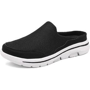 Mules for Women 2025 Breathable Mesh Walking Mules Sneakers Comfortable Light Open Back Shoes Closed Toe Slides Orthopedic Diabetic Shoes with Arch-Support Fashion Slip On Shoe