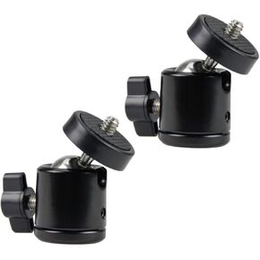 NUOBESTY 2Pcs Spherical Head Damping Camera Mount for Photography Tilt Screw Base Durable Aluminum Alloy for Tripods and Live Streaming
