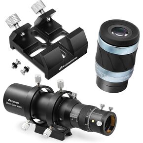 Astromania Updated Deluxe 8-24mm Zoom Aspheric Eyepiece - Bundle with - Universal Dovetail Base&Guide Scope 50mm