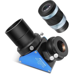 Astromania Updated Deluxe 8-24mm Zoom Aspheric Eyepiece - Bundle with - Telescope Diagonal 2 Inch 90° Diagonal Mirror 99%