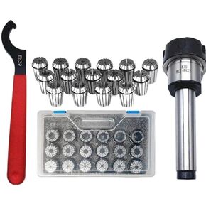 1 مجموعة ER20 ER25 ER32 ER40 ER COLLLE CHUCK Spring Clamps Chuckmors Holder MTB2 MTB3 MTB4 MTB5 SUB SUB CNC MLING (0.008 مم (AA) ، MTA3-ER20-15PCS)