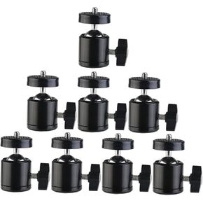 8Pcs Camera Ball Head Mount Adapter Rotatable Tripod Attachment for DSLR Mirrorless Cameras Lightweight Photography Accessory for Enhanced Live Streaming