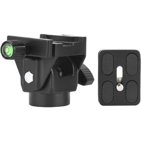 VD 12 Aluminium Alloy Monopod Tripod Tilt Head with Plate Heavy Duty 10kg Load Capacity ±90° Tilt Movement Ideal for Bird Watching