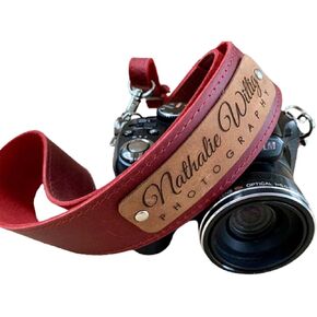 Personalized Leather Camera Strap, Custom Adjustable Leather Camera Neck Strap for All DSLR Professional Photographer Gifts
