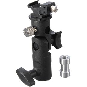 Adjustable Light Stand Adapter with Umbrella Clamp Versatile Photography Accessory for Sturdy Construction Horizontal Vertical Positioning