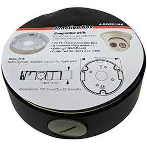 KENUCO Junction Box/Mounting Base Hik-Compatible Turret Camera DS-2CD23x2 (10 Pack, White)