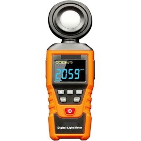 Digital Illuminance Light Meter Tester, Professional Industry Luxometer 200000LUX Precise Digital Luxometer Photography Photometer Light Meter Rotatable Probe for set design, factory, office or home u