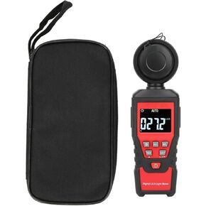 Digital Illuminance Light Meter Tester, 0-200000Lx Handheld Illuminometer High Accuracy Portable HD Digital Display Light Illuminance Meter Photometer Luxmeter for set design, factory, office or home