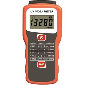 Digital Illuminance Light Meter Tester, Digtial UV Index Meter Ultraviolet Radiation Index Tester In Sunlight Sunscreen Solar Film Blocking Performance Detector for set design, factory, office or home