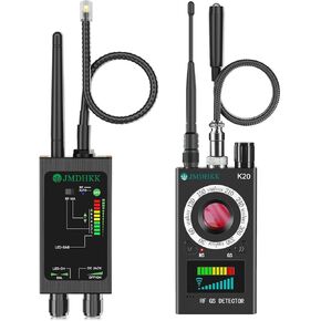 JMDHKK M8000 & K20 Hidden Camera Detector Bundle – Bug Detector & Privacy Protection Device for Hotels, Offices, Vehicles & Travel (Black)
