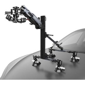 MOVMAX Razor Arm Air Shock Absorption Car Mount Shooting System for DJI RS4 Pro/RS4/RS3 Pro etc. Gimbal Stabilizer, Advanced Anti-Vibration Tech | IMT Suction Cup | Protective Case (Green Case)