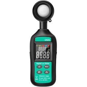 Digital Illuminance Light Meter Tester, Luxmeter Digital Light Meter 200K Lux Meter Photometer UV Meter UV Radiometer Handheld Illuminometer Photometer for set design, factory, office or home use