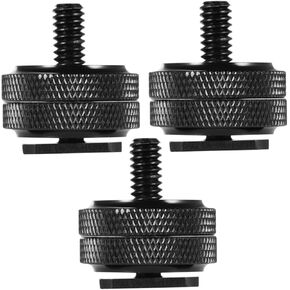 Angoily Replacement for Broken Hot Shoe 3pcs 1/4 Inch Screw Adapter for DSLR Camera