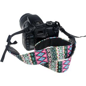 VSM-06 Vintage Camera Shoulder Neck Strap for Canon EOS Rebel T6S T6 T5i T5 T4i T3i T3 T2i T1i XTi XT XSi XS SL1 Digital SLR Camera - Pink