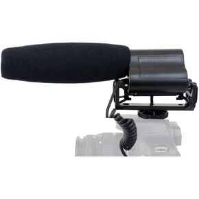 ميكروفون رقمي عالي الحساسية (ستيريو/بندقية) مع غطس الرياح الزجاجمي والقطط الميت ل panasonic HC-X1200 UHD