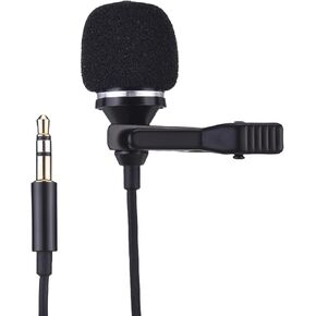 EBTOOLS 3.5mm Lavalier Microphone, Omnidirectional Wired Wearable Mic, Noise Reduction Lav Lapel Mic, for Vlog Interview Streaming Lectures Broadcasters