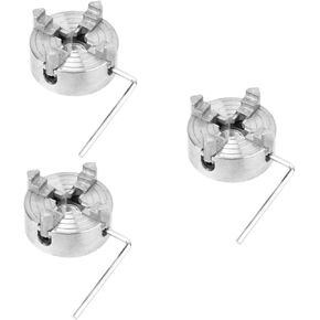 Gadpiparty 3pcs Jaw Lathe Hand Chuck Zinc Alloy Clamp Tool for Precision Machining for Woodworking and Metalworking Applications
