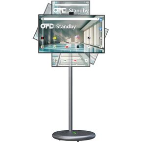 OFD 27 بوصة تلفزيون محمولة على عجلات ، 1080p-portable-screen-monitor ، 6+128GB تخزين ، ± 90 درجة للتناوب Standbyme Tablet Rolling TV ، بطارية 9000mAh ، Android 13 OS ، كاميرا ويب 8MP المخفية 8MP ، تحديث 60 هرتز ، تحديث الحديد.
