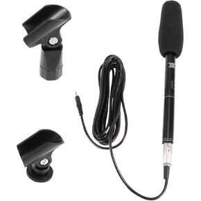 BESPORTBLE 1 Set Portable Interview Microphone for Camera Shock Absorbing Design for Sound Compatible with SLR and Camcorders for Outdoor Live Streaming and Recording Black