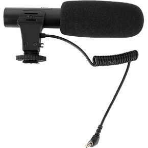 Professional Interview Mic DSLR Camera Shock Resistant Design Sensitivity Enhancement Heart Shaped Noise Reduction for Recording Photography and Interviews