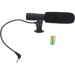 1pc Camera Microphone for Smartphones and Digital Cameras High Sensitivity Interview Mic Plug Easy to Install for Vlogging and Photography