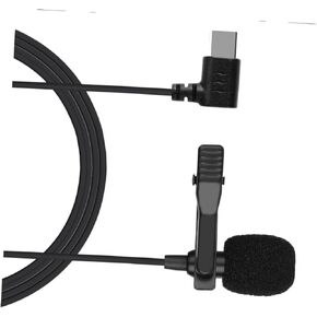 1pc Clip Lavalier Microphone Type-c Portable Mini Condenser Mic for Phone Wire for Recording Live Streaming and Vlogging
