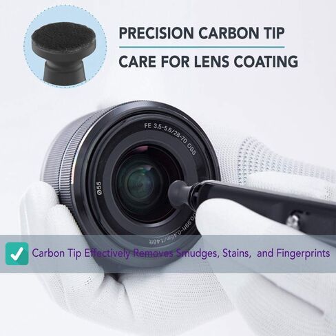 Foto&Tech Lens Pen Cleaning System for Canon Nikon Sony Panasonic Fujifilm Olympus Pentax Sigma DSLR/SLR/Evil/Film Camera with Foto&Tech Velvet Bag (2 PCS, Black) in Saudi Arabia