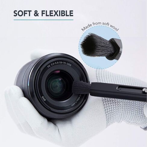 Foto&Tech Lens Pen Cleaning System for Canon Nikon Sony Panasonic Fujifilm Olympus Pentax Sigma DSLR/SLR/Evil/Film Camera with Foto&Tech Velvet Bag (2 PCS, Black) in Saudi Arabia