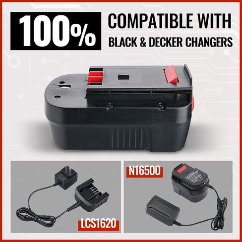 18V 4.8AH استبدال البطارية Black و Decker 18V متوافق مع البطارية السوداء و Decker Ni-MH HPB18 A18 FS180BX FS18BX FS18FL FSB18 in Kuwait