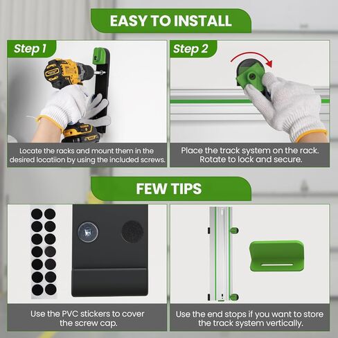 نظام رف المسار النهائي ， حامل دليل المنشار ، رفوف السكك الحديدية دليل المنشار ، منظم السكك الحديدية المنشار ، نظام تخزين المسار لتركيب معظم أنظمة المسار ، 4 حاملي in Kuwait