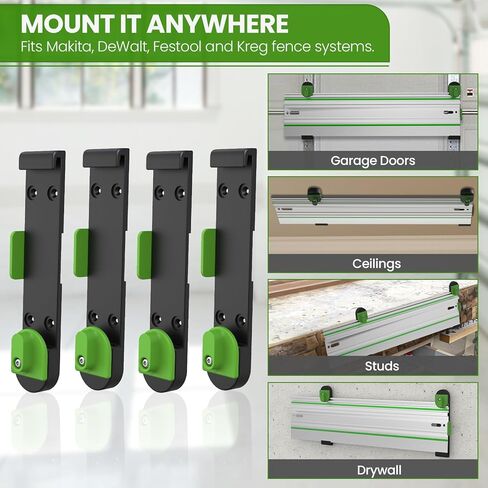 نظام رف المسار النهائي ， حامل دليل المنشار ، رفوف السكك الحديدية دليل المنشار ، منظم السكك الحديدية المنشار ، نظام تخزين المسار لتركيب معظم أنظمة المسار ، 4 حاملي in Kuwait