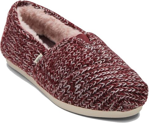 TOMS Womens Alpargata Cozy Knit Slip On Flats Casual - Off White in Saudi Arabia