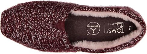 TOMS Womens Alpargata Cozy Knit Slip On Flats Casual - Off White in Saudi Arabia