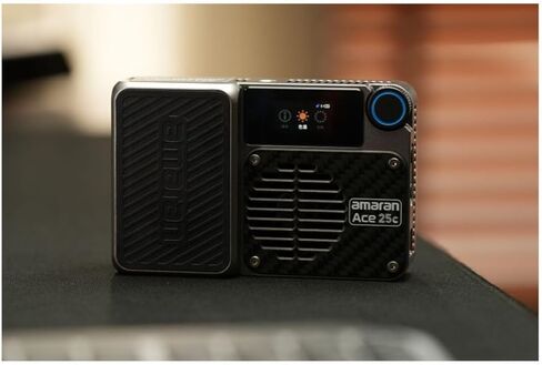 Amaran Ace 25C Travel Ready Compact LED Creator مع Mount Ace Lock Quick-Release ، وتصميم بصري ، وبطارية طويلة الأمد (الفحم) in Kuwait